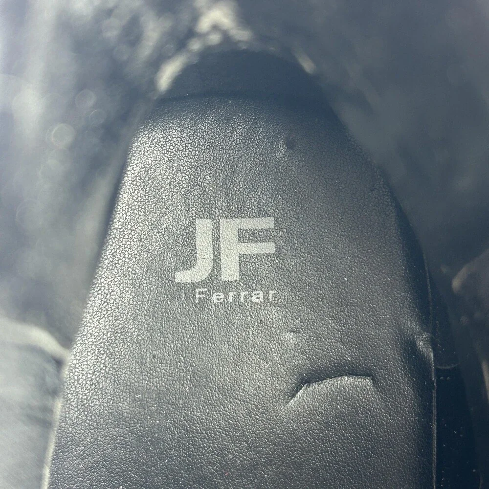 JF Ferrar Austin Chelsea Boots Mens Size 13 Black Leather Pull On Ankle Moto